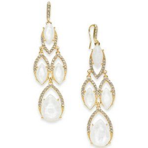 New Inc Crystal & Stone Chandelier Earrings $34.50